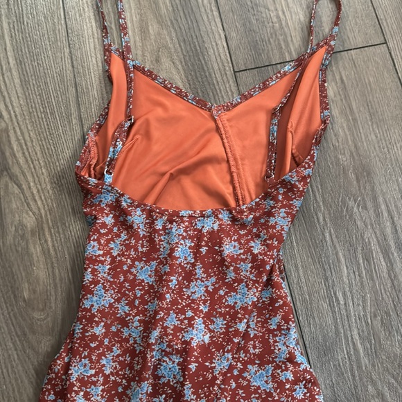 Dolls Kill Asymmetrical Floral Dress - Red and Orange - Picture 4 of 5